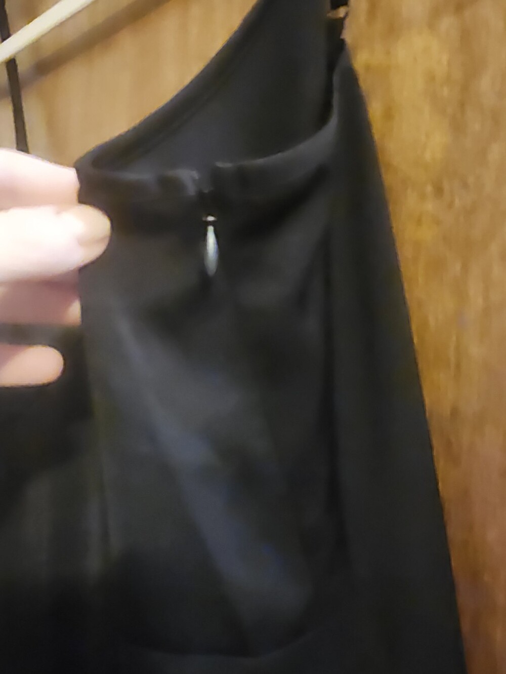 Uniqlo 90s style sleeveless black satin slip dress - Picture 2 of 4